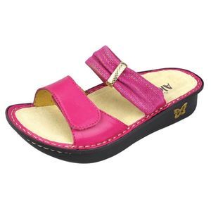 Alegria Karmen Fuchsia Mixer 2 Strap Slide Sandals Pink 8